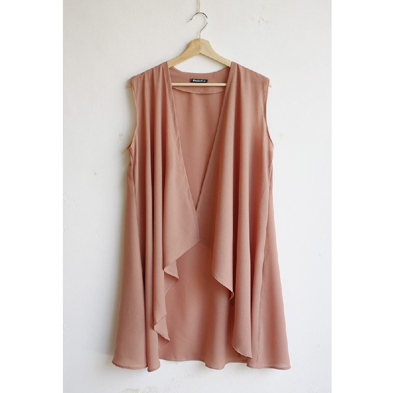 CLARA MILO VEST LONG OUTER TANPA LENGAN BY BAYLEAF.ID